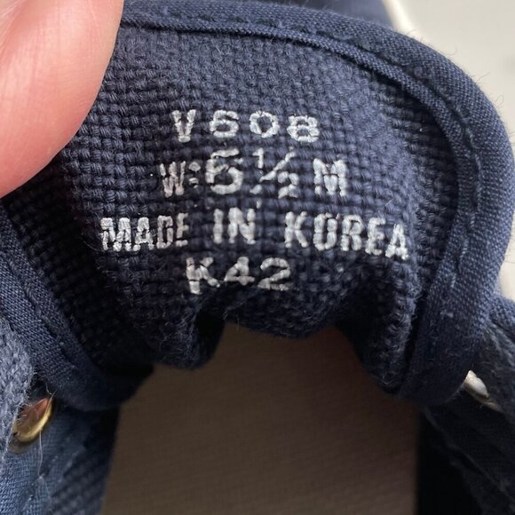 Bass Lo Cut Lace Up Textile Upper & Rubber Outersole Sneakers Navy Wht Sz 6.5M - Picture 8 of 11